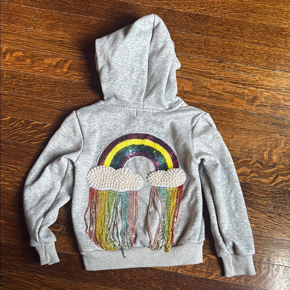 Lola and The Boys Size 3 Rainbow hoodie.